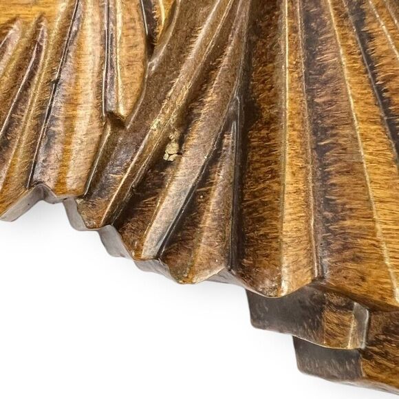 VINTAGE 1960's Burwood 4305 Large American Eagle Wall Clock 22” Faux Wood WORKS! - Picture 13 of 16